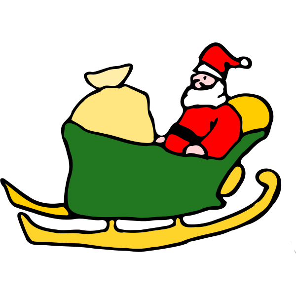 Santa in his sleigh