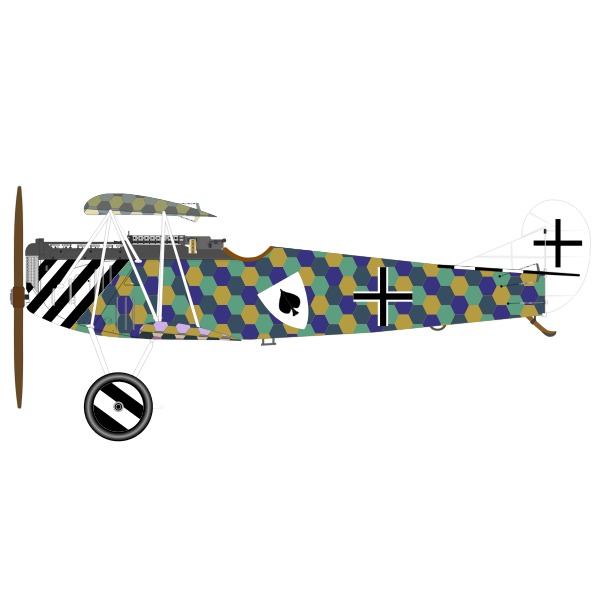 Fokker D VII aeroplane vector image