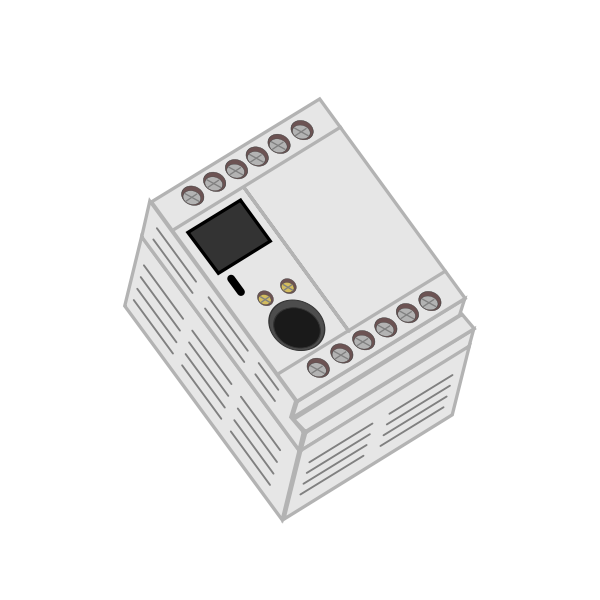 Programmable logic controller vector illustration