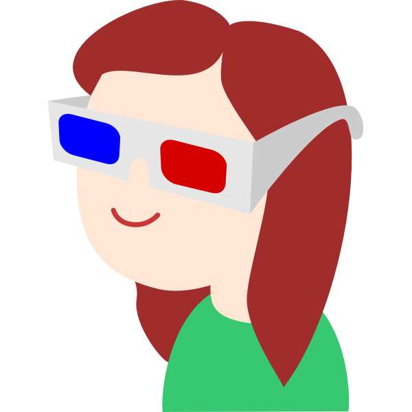 Girl with 3D glasses