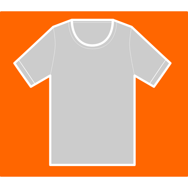 T-shirt on orange background