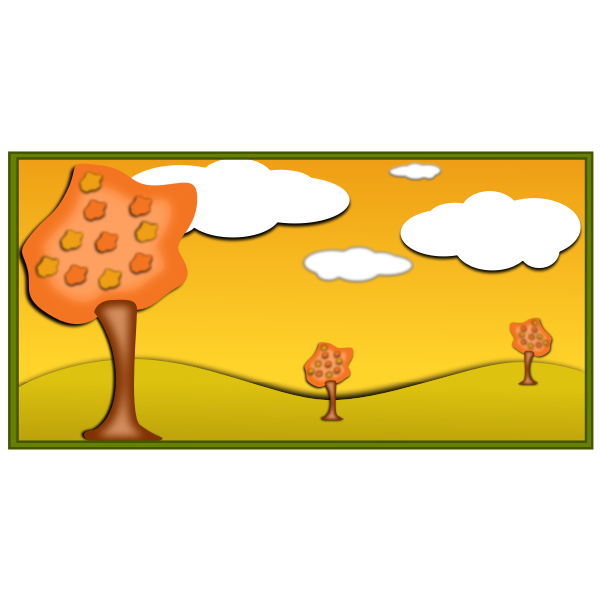 Fall landscape vector image