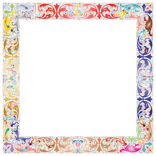 Fancy Vintage Square Frame 2 Prismatic No Background