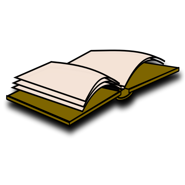 Open brownish book