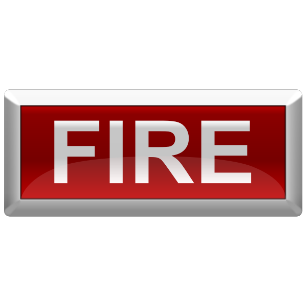 Vector image of fire alarm optical sign