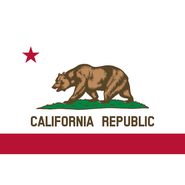 Flag of California Republic vector image