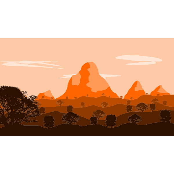 Flat-shaded landscape