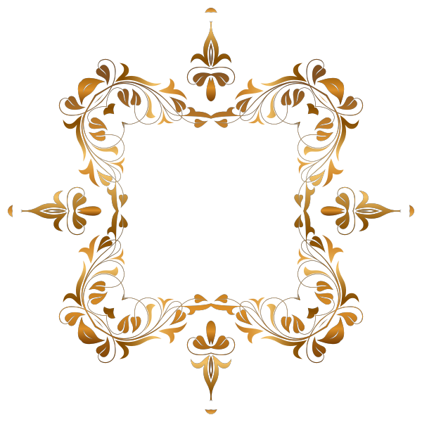 Golden floral frame