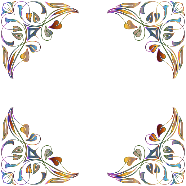 Vector image of floral decorations