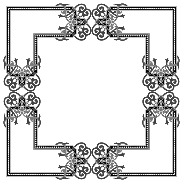 Floral Flourish Frame Interpolated 4