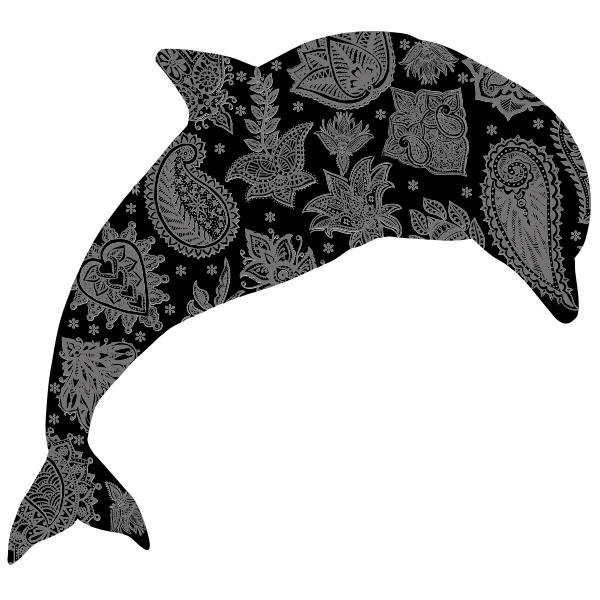 Floral Pattern Dolphin