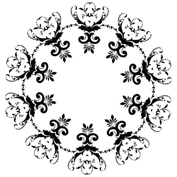 Circle floral vector image