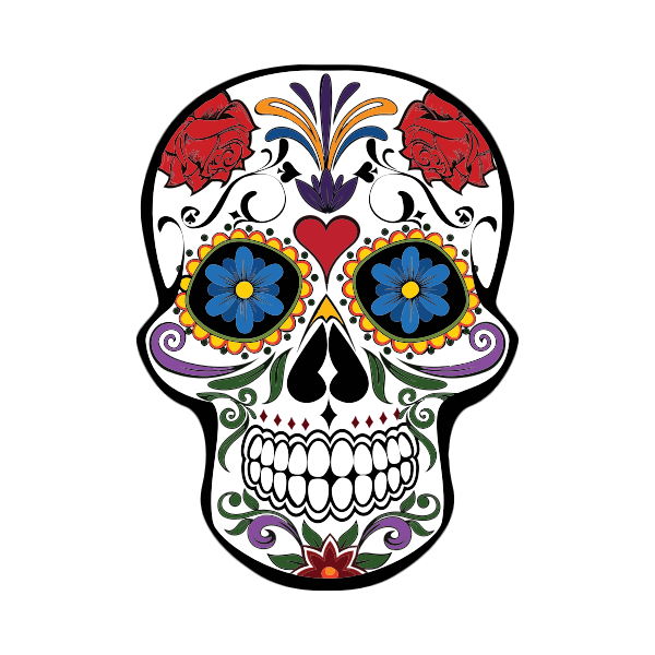 Floral skull vector image