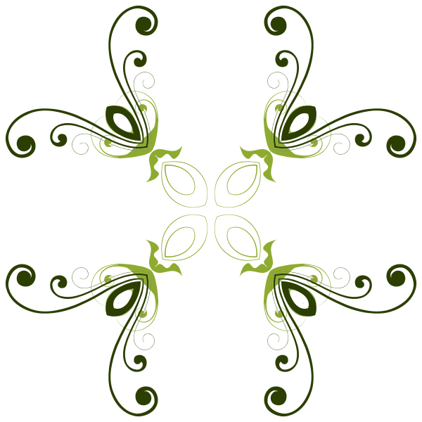 Green flower shape vector graphics