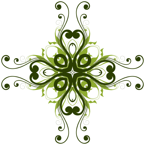 Clip art of green flower