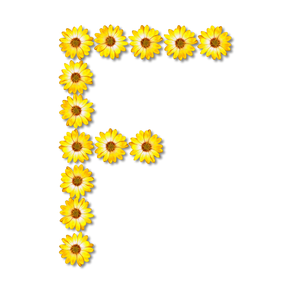 Floral letter F