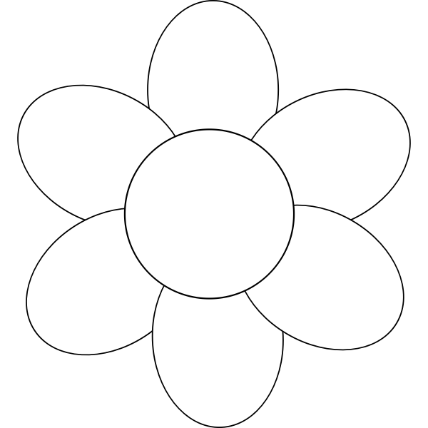 Flower with six petals vector image.