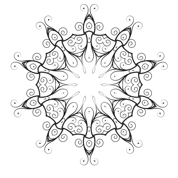 Round lace ornament