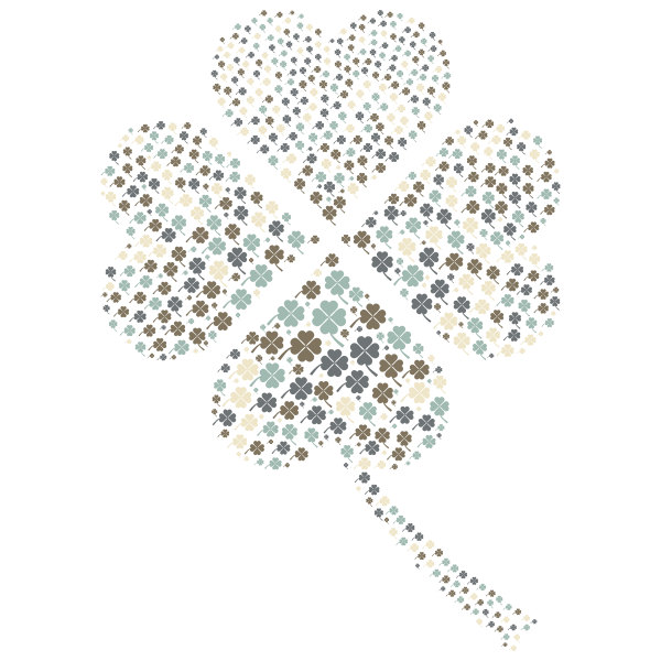 Four Leaf Clover Fractal No Background