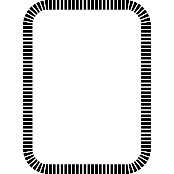 plain Frame black and white rounded square