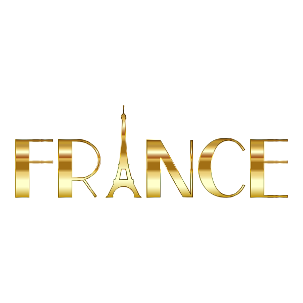 France Typography Gold