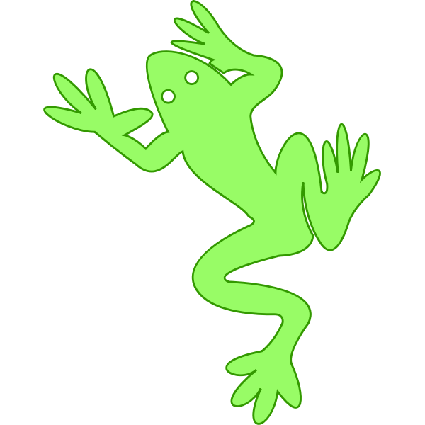 Frog outline vector