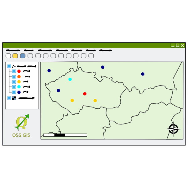 Desktop GIS user interface / window