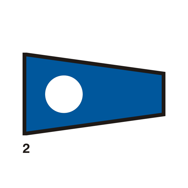 Blue and white flag