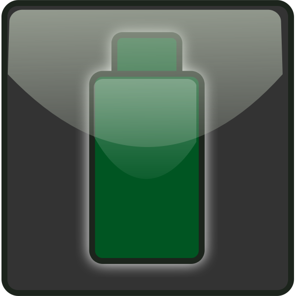 Outlined battery symbol