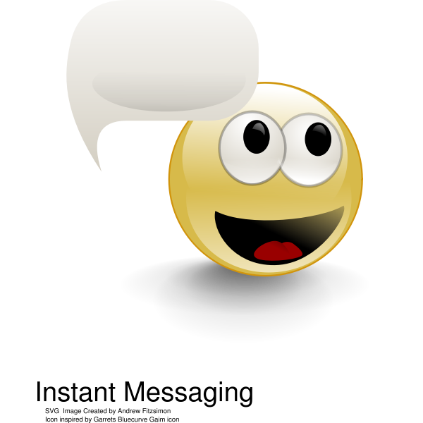 Vector illustration of emoticon with talking bubble