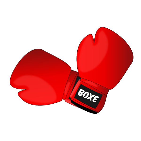 Red boxing gloves vector clip art