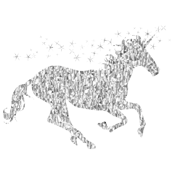 Gemstone Magical Unicorn Silhouette