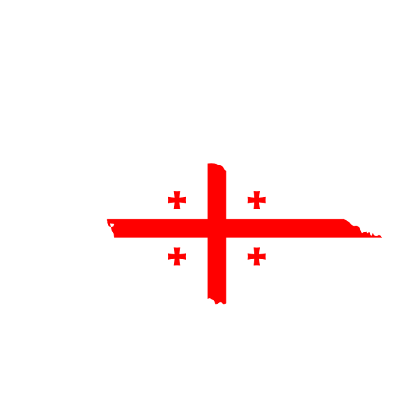 Georgia Map Flag