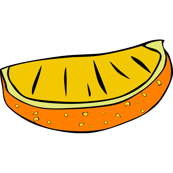 Sliced orange vector drawing