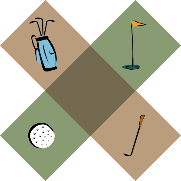 Vector image of golf decoration