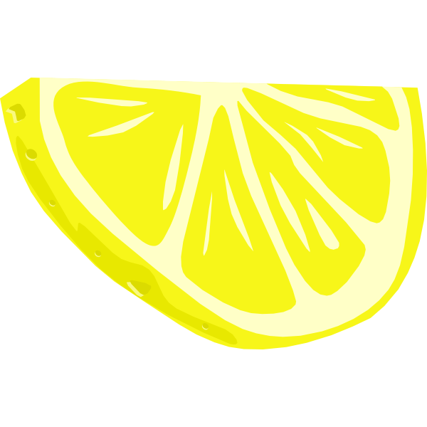 Sliced lemon vector clip art