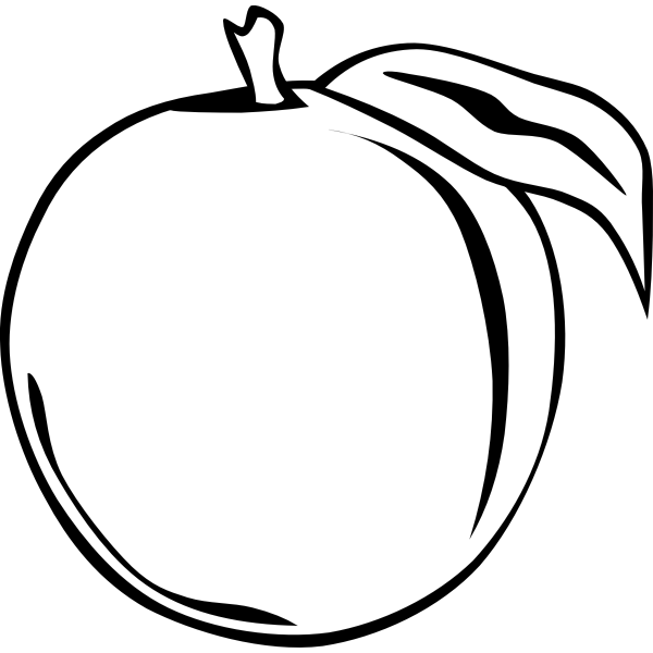 Peach vector clip art