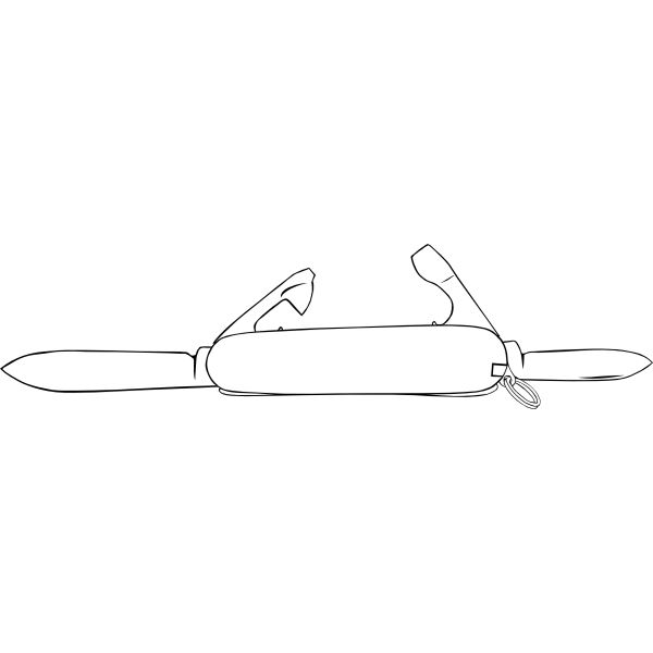 Swiss army knife vector drawing