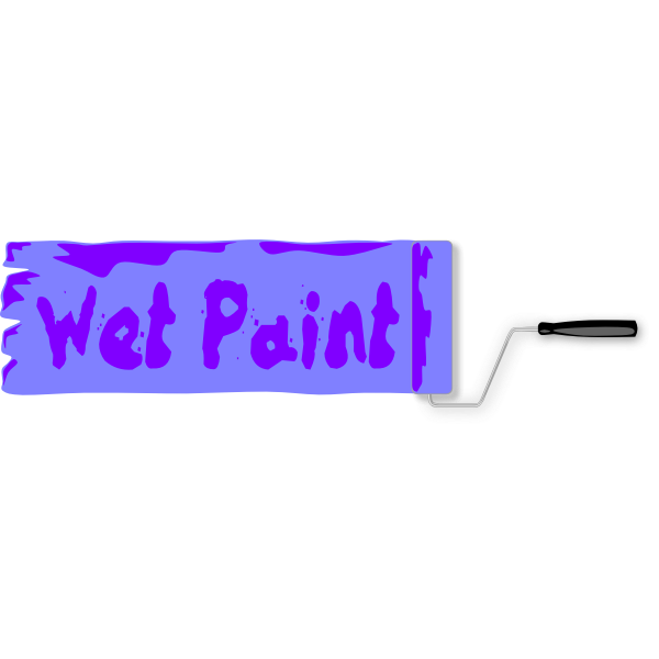 Wet paint sign vector image