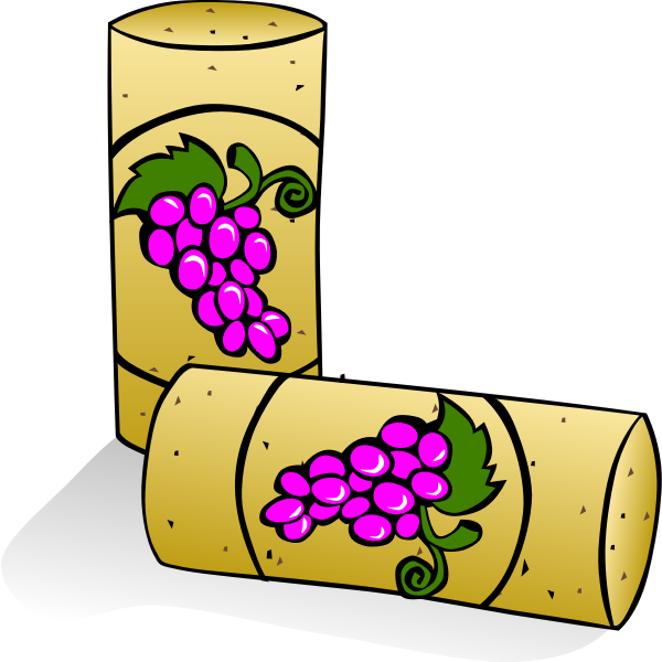 Vector drawing of cork stopper for a wine bottle