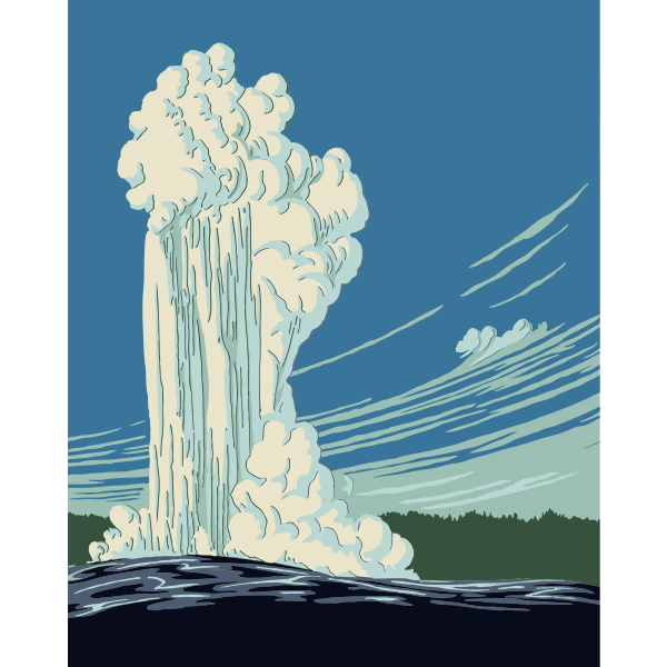 Geyser vector image