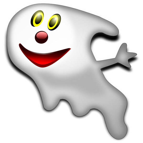 Halloween smiling ghost vector graphics