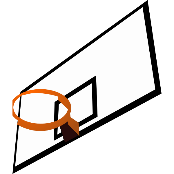 Color vector image of basketball rim