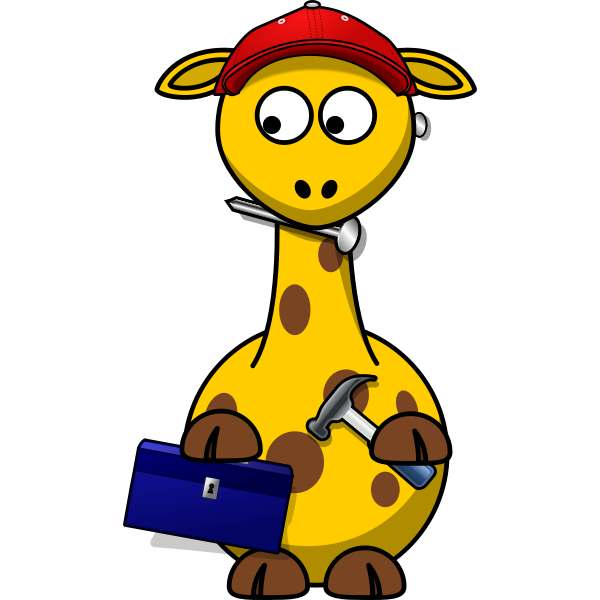 Giraffe with tollbox