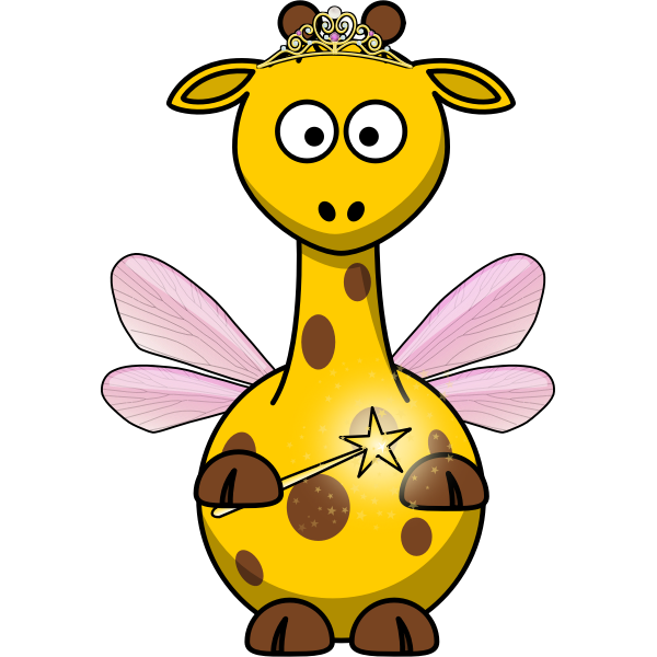 Vector clip art of fairy giraffe