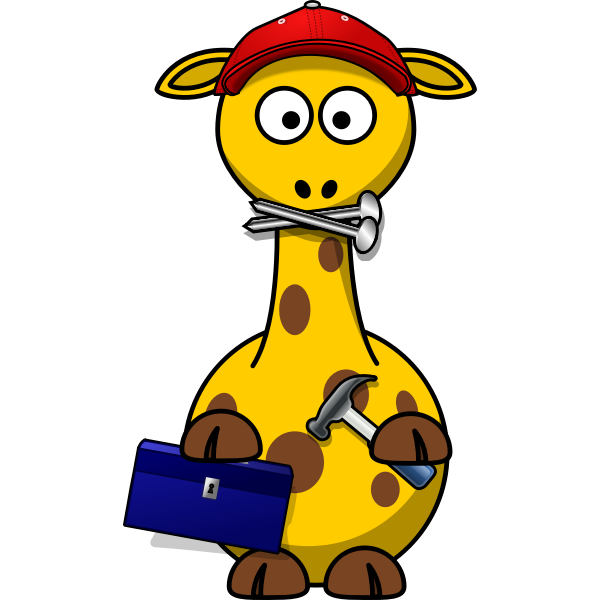 DIY man giraffe vector image