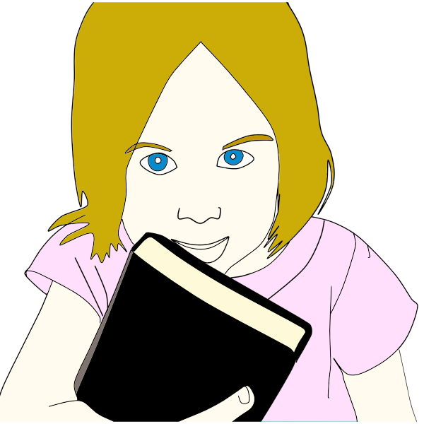 Girl With Book Portrait