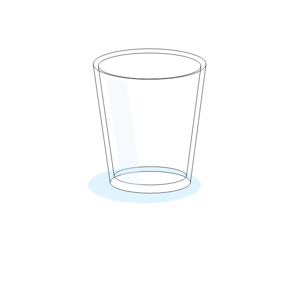 Vector image of drinking glass