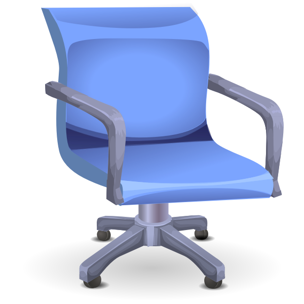 Blue office chair