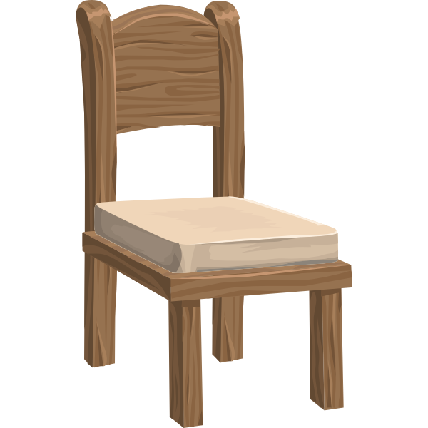 Wooden chair vector image